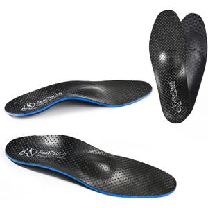 Best Genuine Leather Original Metatarsalgia Orthotics Strong Arch Support PORON Inserts Carbon Fiber PU Ball of Foot Insoles Relieve Morton's Neuroma Pain with Metatarsal Pad, Men11-11.5/Women13-13.5