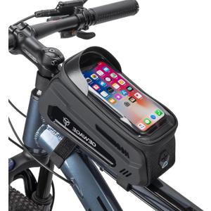 GEWAGE Bike Front Frame Bag with Phone Holder - Top Tube & Handlebar Bags for Mountain & Road Bikes