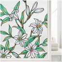 Stained Glass Window Privacy Film Frosted Decorative Glass Film, 35.4"W x 118"L