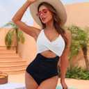 Blooming Jelly Womens One Piece Swimsuits Push Up Tummy Control Bathing Suit Cutout Ruched Slimming Swim Suits 2026 (Black, XXL)