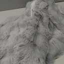 Ultra Soft Cozy Faux Fur Throw Blanket, Fuzzy Plush Thick Bubble Blanket, Oversize Luxury Fluffy Blanket for Couch, Bed, and Living Room, 50x60 Inches, Light Grey