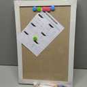 DOLLAR BOSS Magnetic Whiteboard, 18"x12" Dry Erase Board for Wall with White Distressed Frame, Hand-Finished Vintage Decorative White Board for Office, Home & Classroom with Markers, Magnets, Eraser