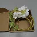 5Pcs Artifical Real Touch PU Anemone Flower Bouquet Room Home Decor (White)