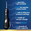 Waterpik Cordless Advanced 2.0 Water Flosser For Teeth, Gums, Braces, Dental Care With Travel Bag and 4 Tips, ADA Accepted, Rechargeable, Portable, and Waterproof, Black WP-582
