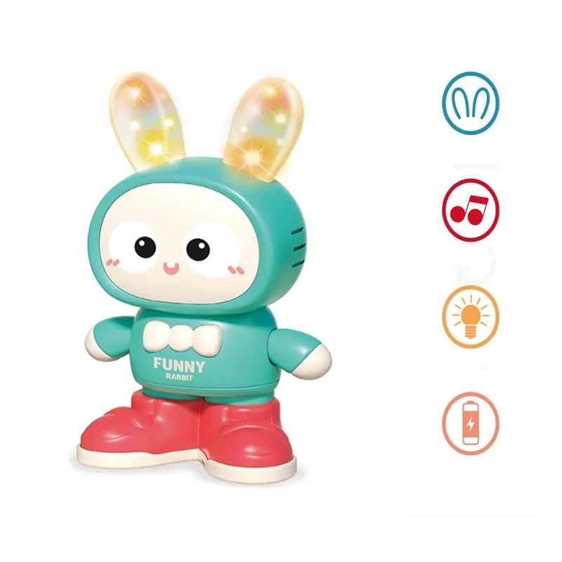 Lighting Electric Simulation Swing Dancing Sound Light Rabbit Toys