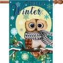 Winter Garden Flag - Double Sided Christmas House Flag 28 x 40 Inch Outdoor for Home Decoration