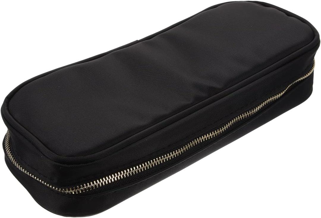 FOMIYES Portable Makeup Brush Bag Travel Makeup Brush Pouch Zipper Makeup Brush Storage Bag Black, 24.00X10.00X5.50CM, 1320H184KK