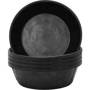 Sadnyy 5 Pcs Rubber Feeder Pan 8 Quart Livestock Feed Pan Rubber Feeder Tubs for Horses Large Utility Horse Feed Bucket Dog Bowl for Goats Pig Chicken Dust Bath Animal Feeding, 14.5 x 4.5 Inches