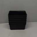 AREYZIN Plastic Storage Baskets Set of 6 Sturdy Small Organizer Bins Storage Baskets for Shelves,Closet,Countertops, Desktops, Cabinets and Badrooms,Black