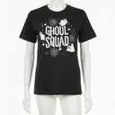 Halloween Black T-shirt with a ghost print, M