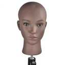 Bald Female Training Head Cosmetology Mannequin Head for Wigs Making and Display with Free clamp (GT-06)