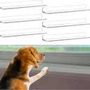 Wenqik 6 Pcs Window Sill Protector from Dog Cat Scratching Protection 2 Set Per Set Total Length 33.5'' x 3.25'' Width x 0.16 Thick Clear Pet Against Dog Claw Chewing Slobbering Window Cover Guard