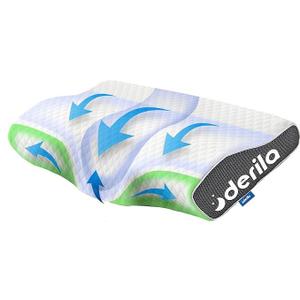 Derila Cervical Queen Size Pillow for Sleeping - Support Pillow for Side, Back, Stomach Sleepers - Contour Best Bed Pillows for Sleeping (1 Pillow | White)