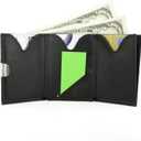 The Ultimate Front Pocket Compact Minimalist Wallet - Black Leather - Card Holder, One-Size