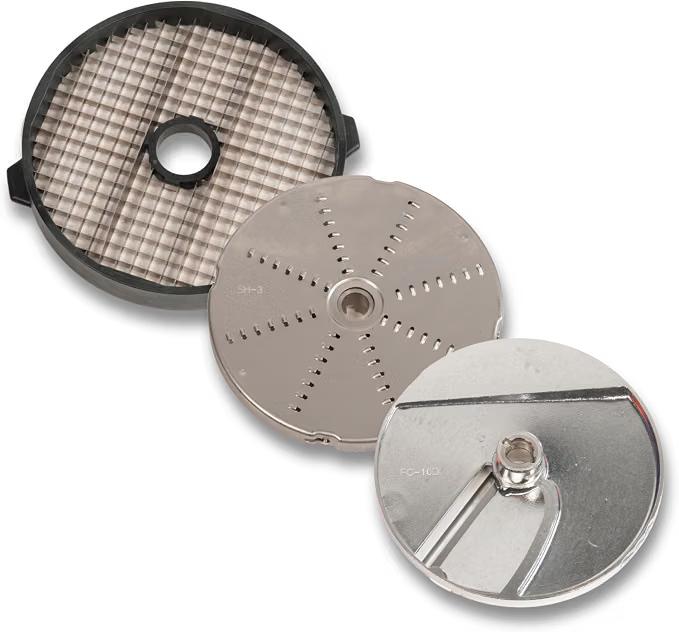 Sammic MX10 Disc Kit for Vegetable Slicer, Includes 3/8" Dicing Grid (FMC-10D), 3/8" Slicing Disc (FC-10D), 1/8" Grating Disc (SH-3), Special Disc Package for Mexican Restaurants, Commercial Use