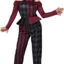 Spooktacular Creations Halloween Clown Costume Women, Scary Jester Set, Halloween Costumes for Women Adult 2025 (Large)