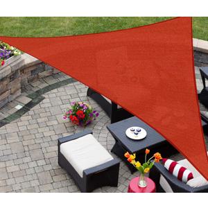 AsterOutdoor Sun Shade Sail Triangle 16' x 16' x 22.64' UV Block Canopy for Patio Backyard Lawn Garden Outdoor Activities, Terra