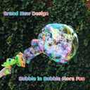 Bubble Gun Bubble Machine Dinosaur Bubble Blower Toy for Kids and Toddlers Bubble in Bubble Gun Party Favors Birthday Christmas Easter Gift for 3+ Years Old Boys and Girls (Green), 7.2 x 12.2 x 2.5 inches