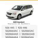 Flecto B Pillar Door Molding Trim Compatible with 2008-2020 Dodge Grand Caravan & 2008-2016 Chrysler Town & Country, Replaces 926-445 926-446 5020664AA 5020665AA (2PCS)