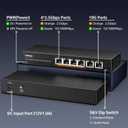 10Gb Ethernet Switch Unmanaged with 2 x 10Gbe RJ45 Ports, 4 x 2.5G Base-T Ports, Plug and Play, VLAN, Wall Mount, YuanLey 6-Port 10 Gigabit Network Switch with Metal Case Fanless