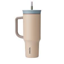 Owala Travel Tumbler SS 40oz Beige Blue Bottle