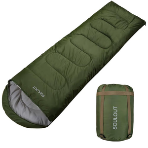 SOULOUT Envelope Sleeping Bag 32°F-77°F