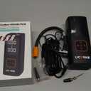 Tire Inflator Portable Air Compressor, 5X Faster Portable Air Pump for Car Tires with Powerful Battery, 180PSI Cordless Air Pump with Digital Pressure Gauge for Cars, Bike & Motorcycle Tires, Ball (Black)