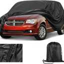 Heavy Duty Car Cover for Dodge Grand Caravan - Reinforced PU Coating,Waterproof 420D Oxford Fabric,All-Weather Protection Outdoor Car Cover, Breathable Design