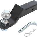 MaxxHaul 50547 Trailer Hitch Mount with 2 inch Ball and Pin - Fits 2 inch Receiver 2 inch Drop 7,500 lbs Capacity