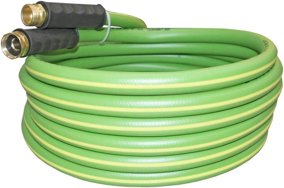 HQMPC Garden Hose 5/8"IDx20' Hose Durable PVC Non Kinking Heavy Water Hose with Brass Hose Fittings (20 FEET)
