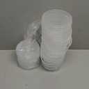 Airtight Clear Plastic Container with Lid, Ice Buckets for Parties, Reusable Ice Cream Tub with Handle, Food Storage Container, Food Grade Freezer and Microwave Safe for Sauce, Soup (16 OZ/500 ML)