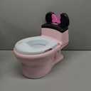 The First Years Disney Minnie Mouse Potty Training Toilet and Toddler Toilet Seat - Toilet Training Potty with Fun Flushing and Cheering Sounds,Pink