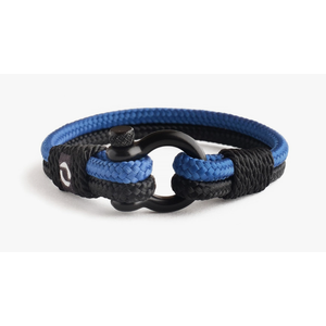 Mens Rope Bracelet - Stainless Steel Black Shackle, Extremely Durable and Scratch Resistant Waterproof Paracord, Handmade, Nautical Wristband for Men