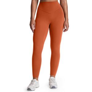 Aoxjox High Waisted Workout Breeze Leggings for Women Tummy Control Buttery Soft Yoga Pants 24"/26"/28" (Small, Earthy Brown)