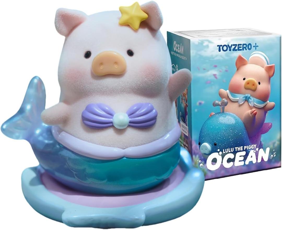 Lulu The Piggy Ocean Series 1PC Cute Pig Blind Box Figures Collectible Toys Kawaii Birthday Gifts