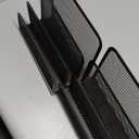 Wooden Desk Mail Organizer, Desktop File Organizer Metal Mesh with 3 Vertical Upright Compartments, Mail Sorter Letter Organizer Rack for Letters, Postcards, Brochures, Mail Holder (2 Pack Black)