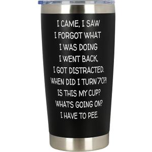 70th Birthday Gifts for Men Women - Funny 70th Birthday Decorations Gifts for Him Her - Gift for Men Women Turning 70 Year Old Gift for Mom, Dad, Wife, Husband - 20 OZ Stainless Steel Tumbler