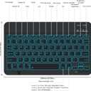 Backlit Bluetooth keyboard for Phone, Tablet, iPad Air, Pro, Mini, A16, M2, M3, Galaxy, ChromeBook, MackBook, Wireless Travel Keyboard for Computers - Rechargable, Lightweight, Slim, Easy to Carry