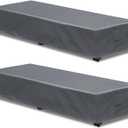Waterproof Patio Lounge Chair Cover 2 Pack Outdoor Chaise Lounge Covers 600D Weather Resistant Material, UV Protection, Windproof Design Outside Furniture Covers 80" x 28" x 14" H,Grey