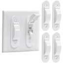 Wall Switch Guard, Child Proof Light Switch Cover Guard | Toggle Style | Light Switch Protection | Keep Toggle Switch in On or Off Position | 4 Pack, White