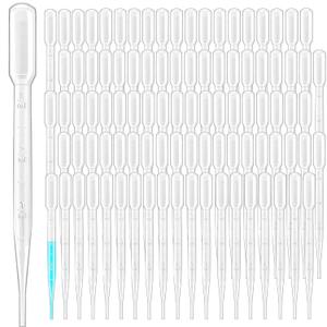 300PCS 3ML Plastic Transfer Pipettes,Disposable Graduated Transfer Pipettes Dropper for Essential Oil Mixture, Scientific Experiment, Make up Tool