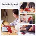 TIANLI Designed for iPhone 14 Pro Max Case with Magnetic Invisible Ring Stand [Compatible with Mag-Safe] [Military Drop Protection] Shockproof Anti-Slip Cover for Women,Red