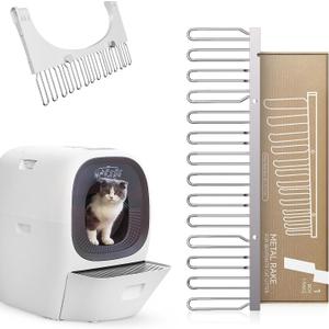 Upgraded Rake Replacement Compatible with Self Cleaning Cat Litter Box RealScooper Pro Scoop Free Special Designed Stainless