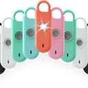 140dB Personal Safety Alarm for Women, 9 Pack Safe Alarm Protection Keychain with Strobe Light & Low Battery Notice, Security Siren Self Defense for Kids Seniors College Girls (6 Colors+White+Green+Black)