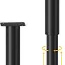 2 Pcs Adjustable Height Bed Support Legs for Bed Frame/Bed Center Slat, Metal Adjustable Furniture Legs 7.08-12.2 inch for Bed/Sofa/Cabinet/Couch/Dresser/Table, Heavy Bed Replacement Legs