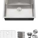 Kitchen Sink 27x18 Inch Undermount Kitchen Sinks Stainless Steel Sink 16 Gauge Single Bowl Sinks with Accessories