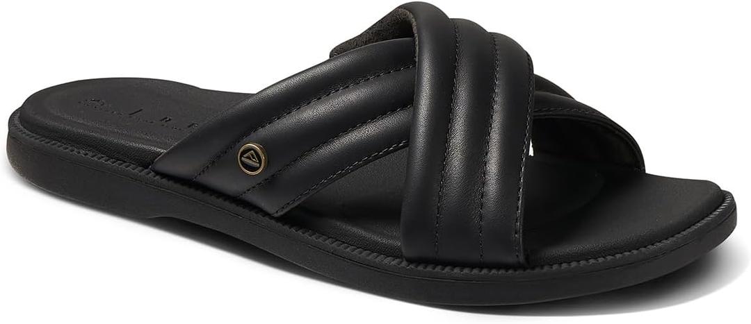 REEF Lofty Lux X Sandals for Women, Black, Size 5