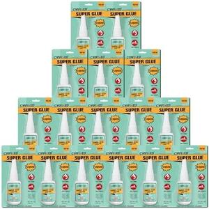 Super CA Glue Liquid, Clear Quick Dry Cyanoacrylate Adhesive for Wood Plastic Leather Metal Pottery Glass Ceramic Shoe Sole Repair, Instant Strong Bond for Jewelry, Craft, 3D Models, Woodworking