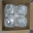 32oz Glass Food Storage Jars with Airtight Clamp Lids,Set of 4 Airtight Glass Canister Square- Clear Storage Container for Kitchen Container Storing Sugar, Flour, Cereal,Coffee,Spice