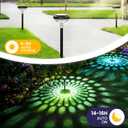 KVM Solar Lights Outdoor Waterproof, 6 Pack Bright Solar Pathway Lights, Multicolor & Warm White LED,Outdoor Solar Lights for Pathway Garden Yard Walkway Lawn Patio Landscape Decor (6)